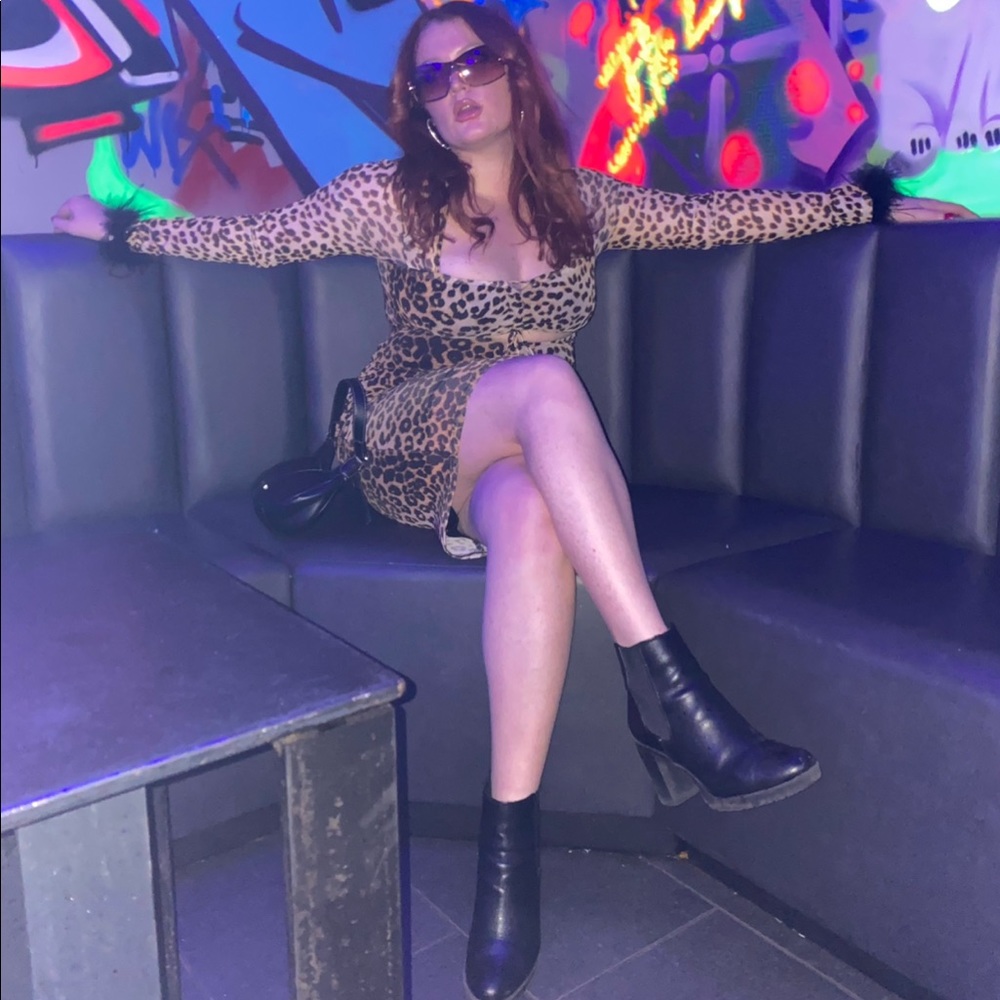 Fashion Nova Leopard Dress - L
